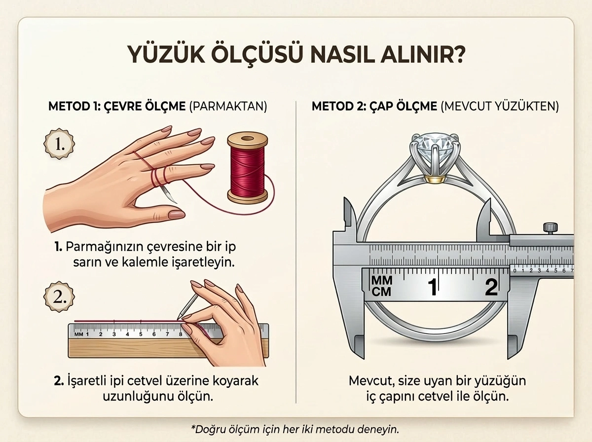Yüzük Ölçüsü Alma Görseli